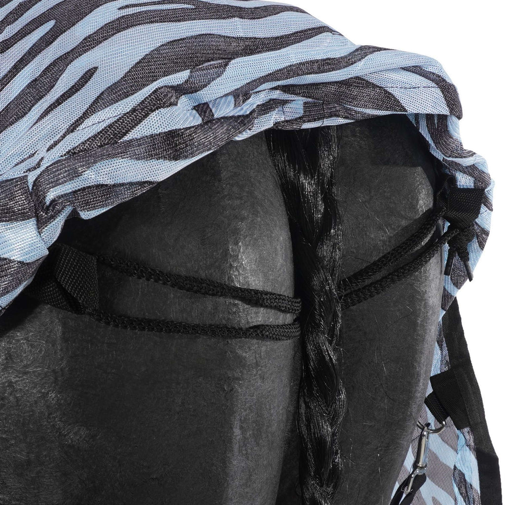 HKM Manta Antimoscas Zebra con cuello Aqua/Negro