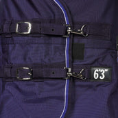 EQUITHÈME Alfombra de Exterior Pro Series Tyrex 1680D 220g con cuello Navy