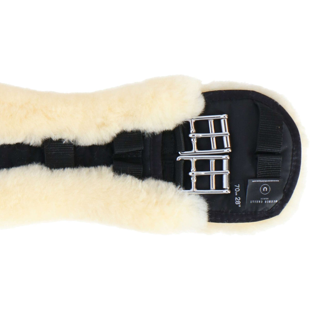 Werner Christ Cincha de doma Anatomic con Pelo Negro/Natural