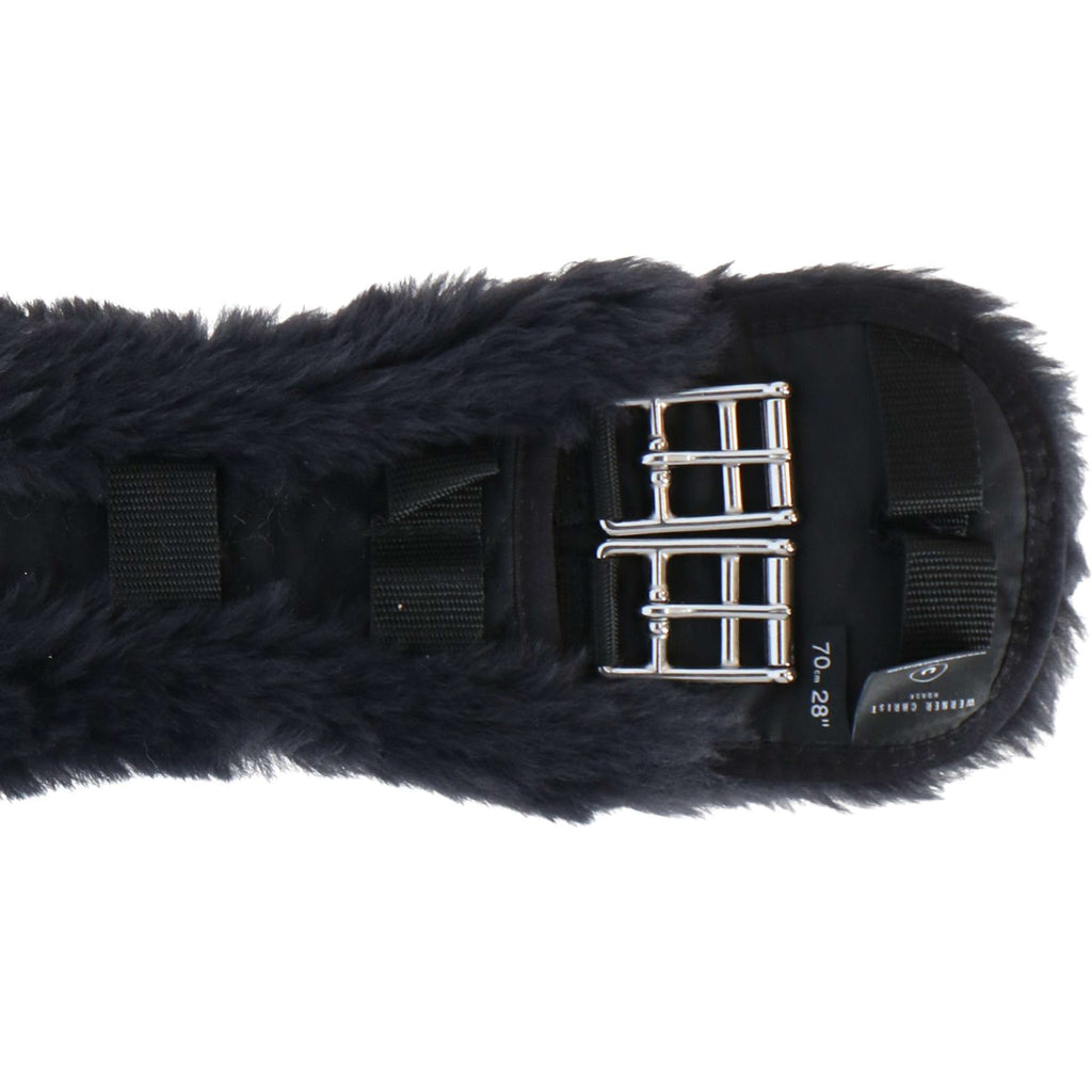 Werner Christ Cincha de doma Anatomic con Pelo Negro/Antracita