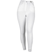 HKM Pantalón de Equitación Kate Rodilla de Silicona Blanco