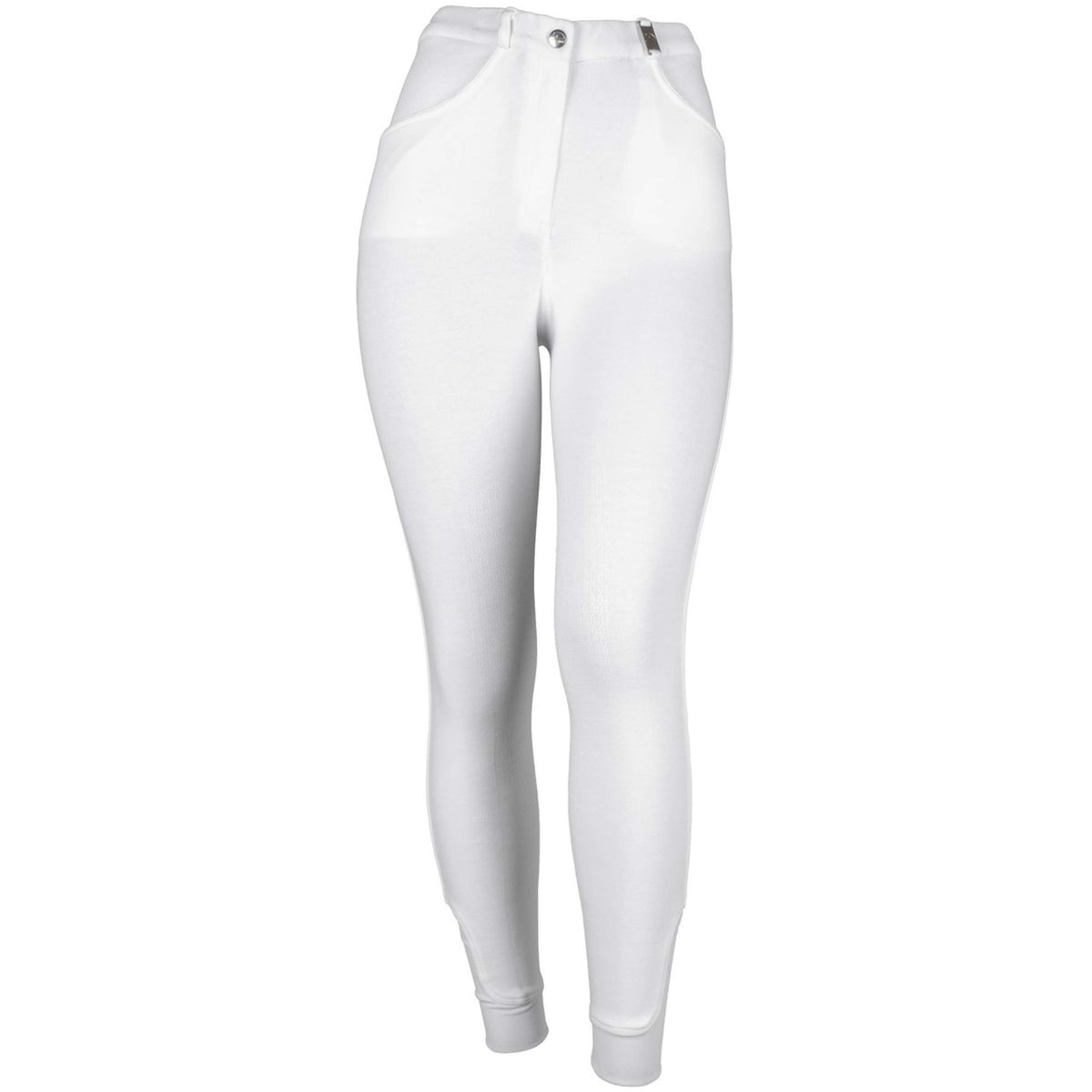 HKM Pantalón de Equitación Kate Rodilla de Silicona Blanco