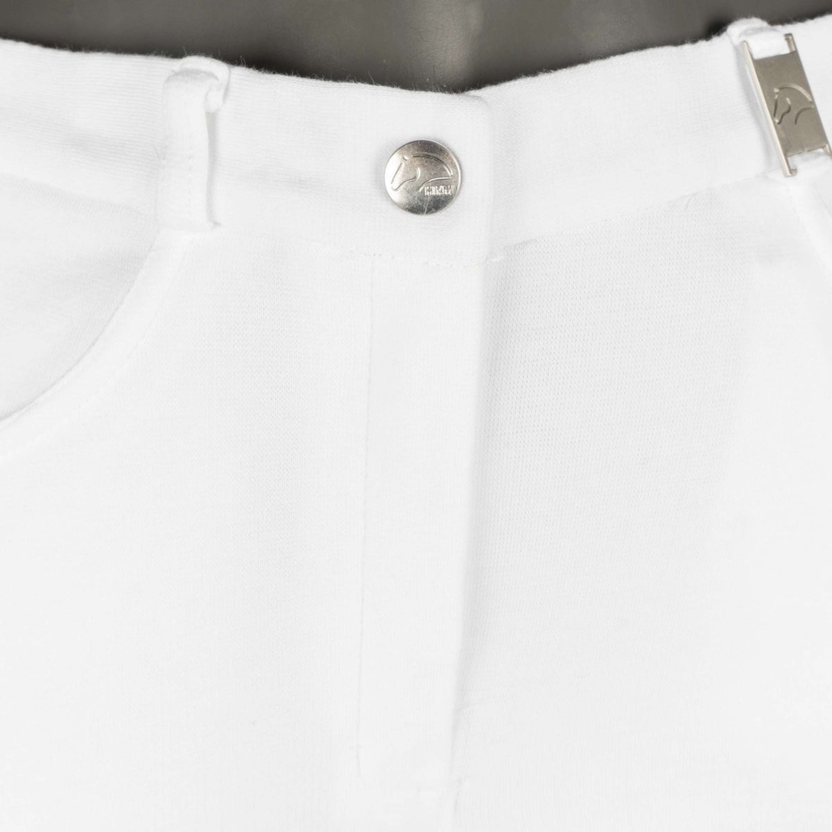 HKM Pantalón de Equitación Kate Rodilla de Silicona Blanco