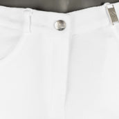 HKM Pantalón de Equitación Kate Rodilla de Silicona Blanco