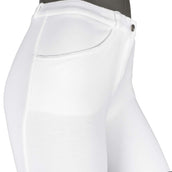 HKM Pantalón de Equitación Kate Rodilla de Silicona Blanco