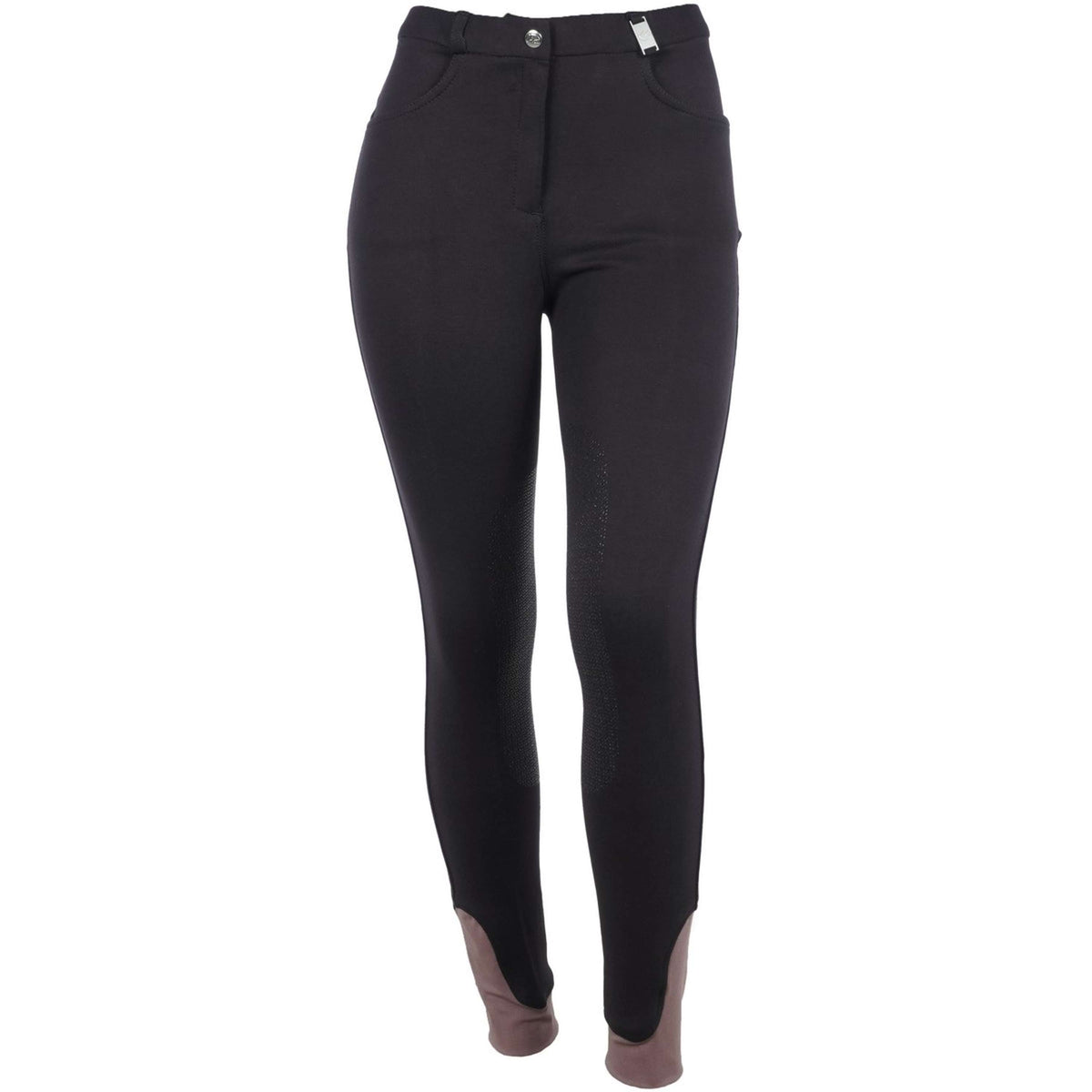 HKM Pantalón de Equitación Kate Rodilla de Silicona Negro
