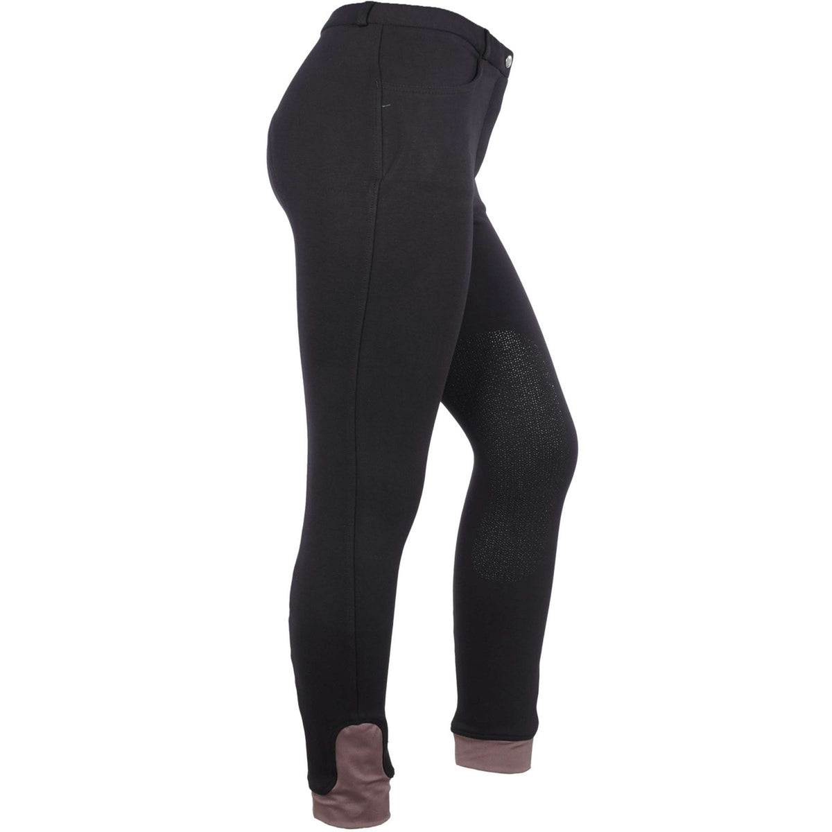 HKM Pantalón de Equitación Kate Rodilla de Silicona Negro