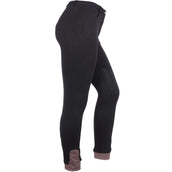 HKM Pantalón de Equitación Kate Rodilla de Silicona Negro
