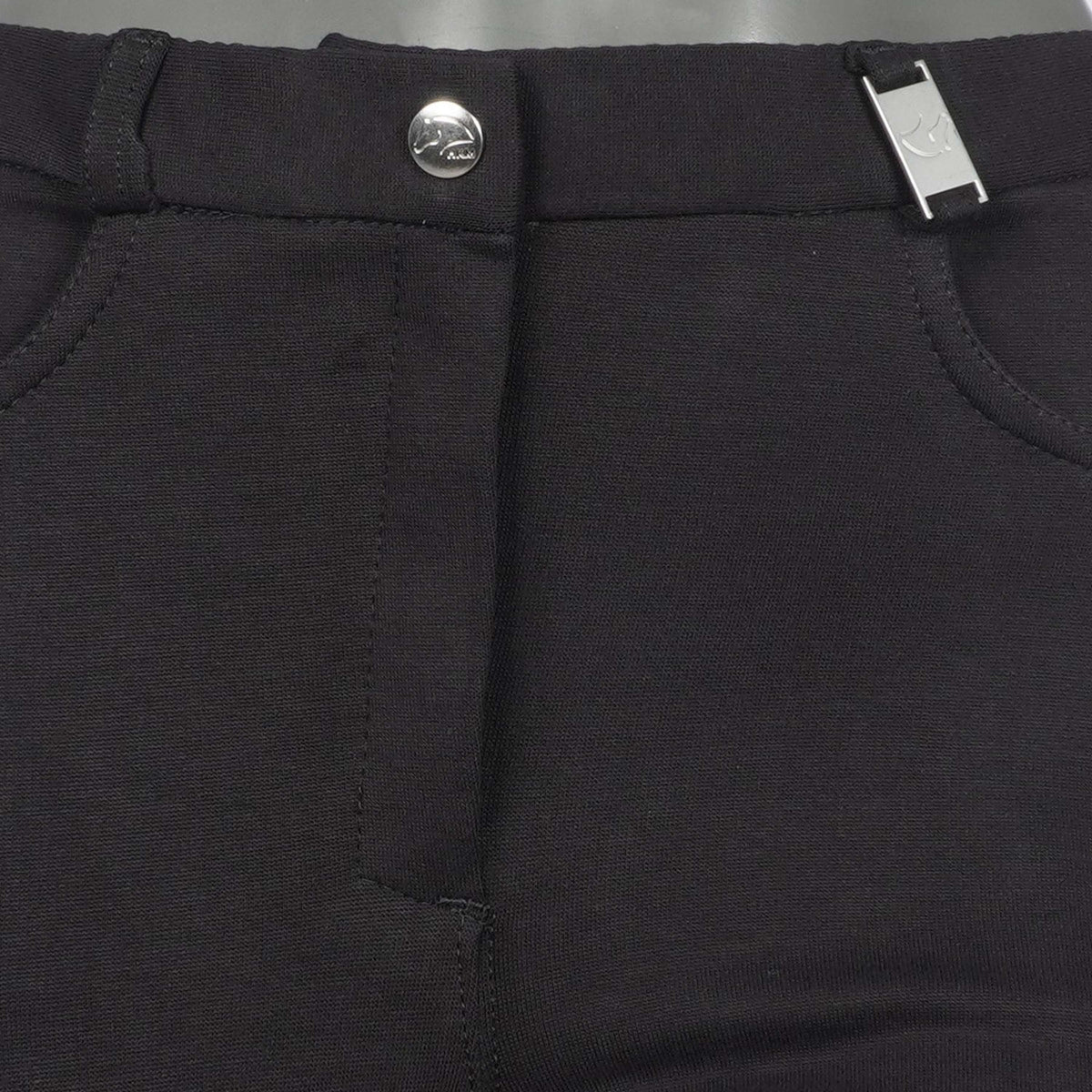 HKM Pantalón de Equitación Kate Rodilla de Silicona Negro