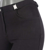 HKM Pantalón de Equitación Kate Rodilla de Silicona Negro