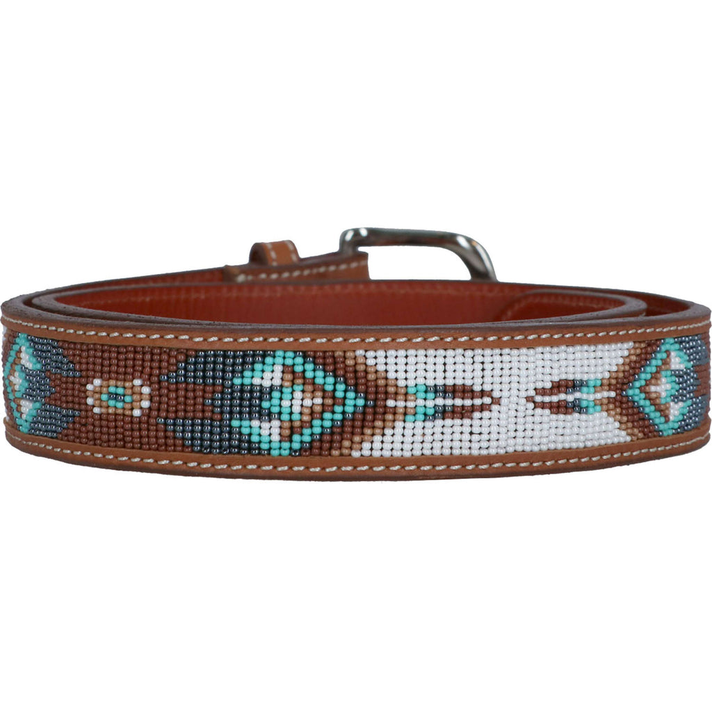 Pénélope Cinturón Pearl Cognac/Turquesa