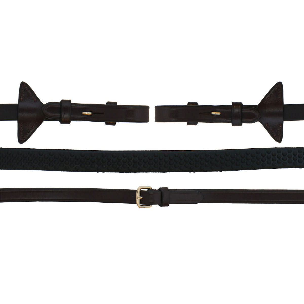 LeMieux Riendas Soft Rubber Havana/Negro