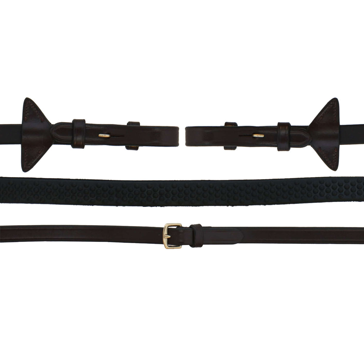 LeMieux Riendas Soft Rubber Havana/Negro