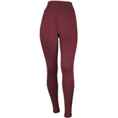 EQUITHÈME Legging de Equitación Brigitte Bordeaux