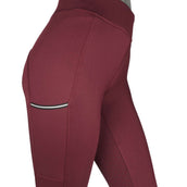 EQUITHÈME Legging de Equitación Brigitte Bordeaux