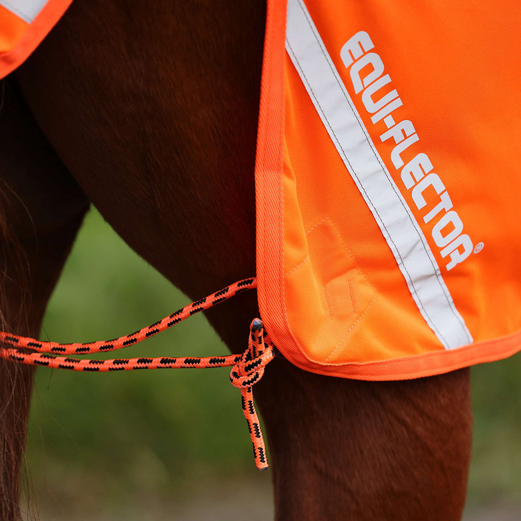 Equi-Flector by Shires Manta de ejercicio Mesh Reflectante Naranja