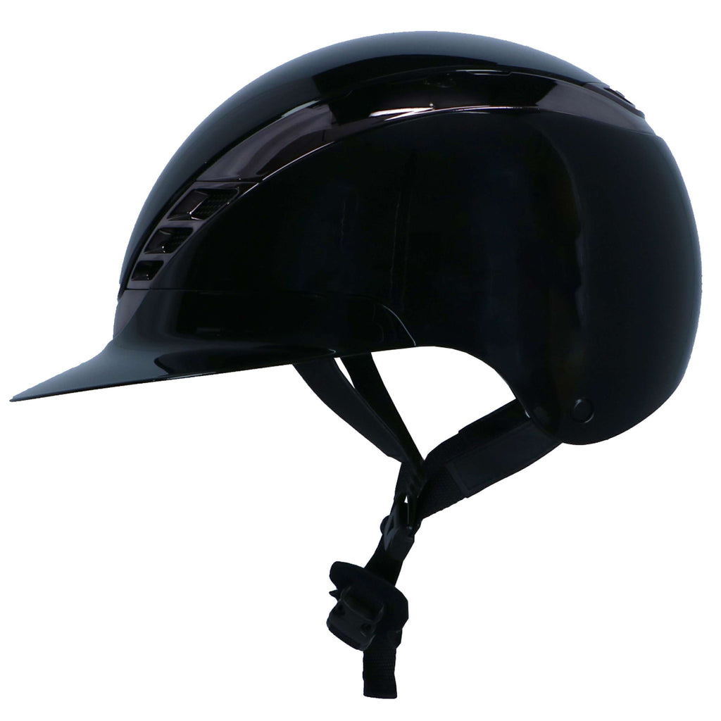 Pikeur Casco AirLuxe CHROME L.V. Negro Brillante