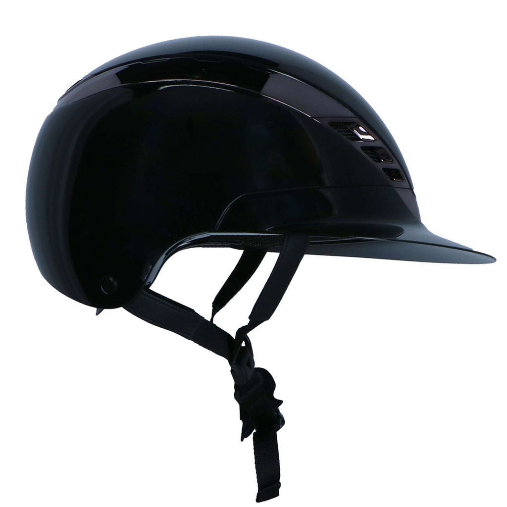 Pikeur Casco AirLuxe CHROME L.V. Negro Brillante
