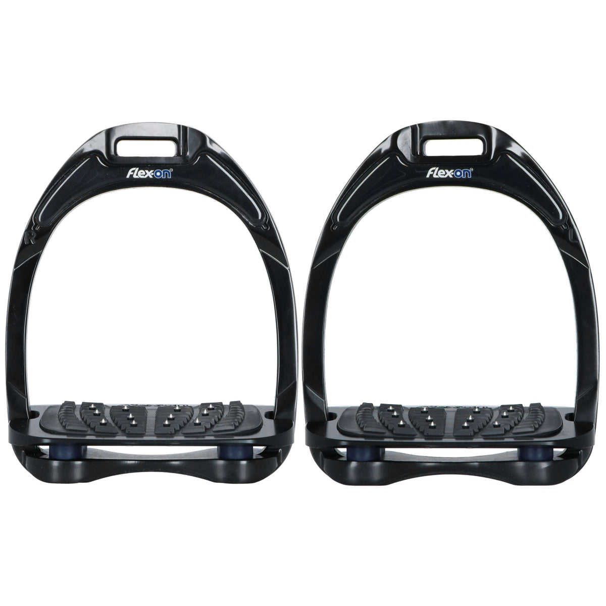 Flex-On Estribos de Seguridad Aliminium Inclined Ultra Grip Negro/Plata/Azul marino