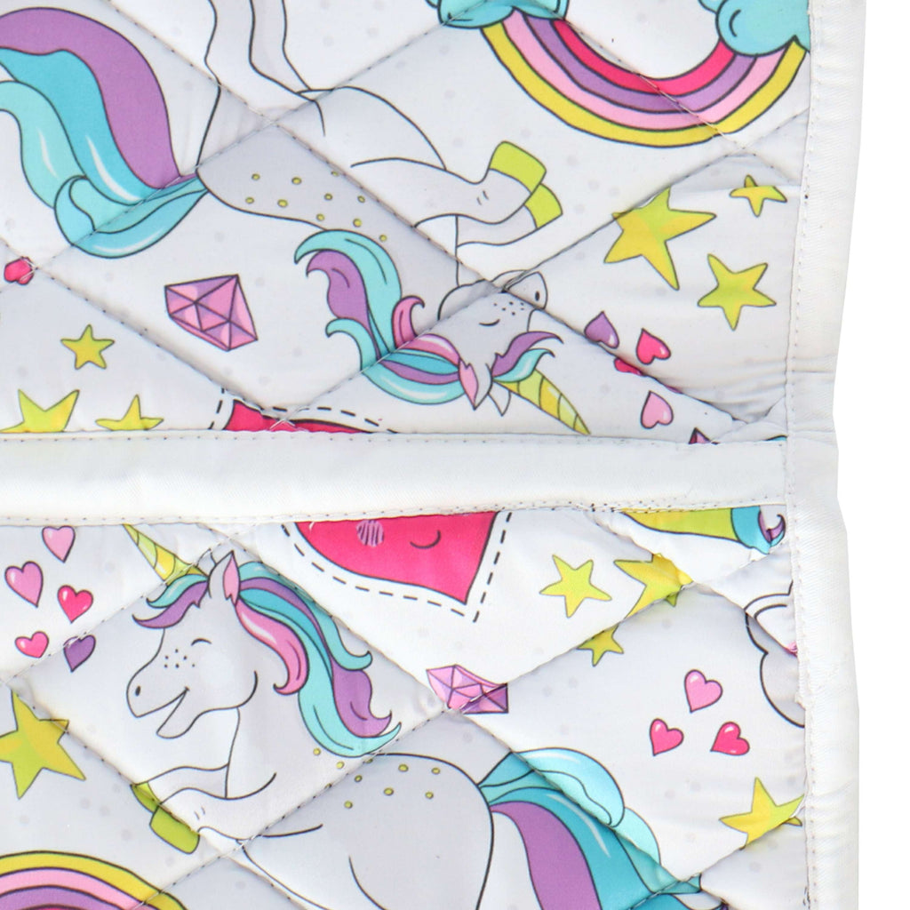 HB Mantilla Unicorn Cartoon Impresion Blanca