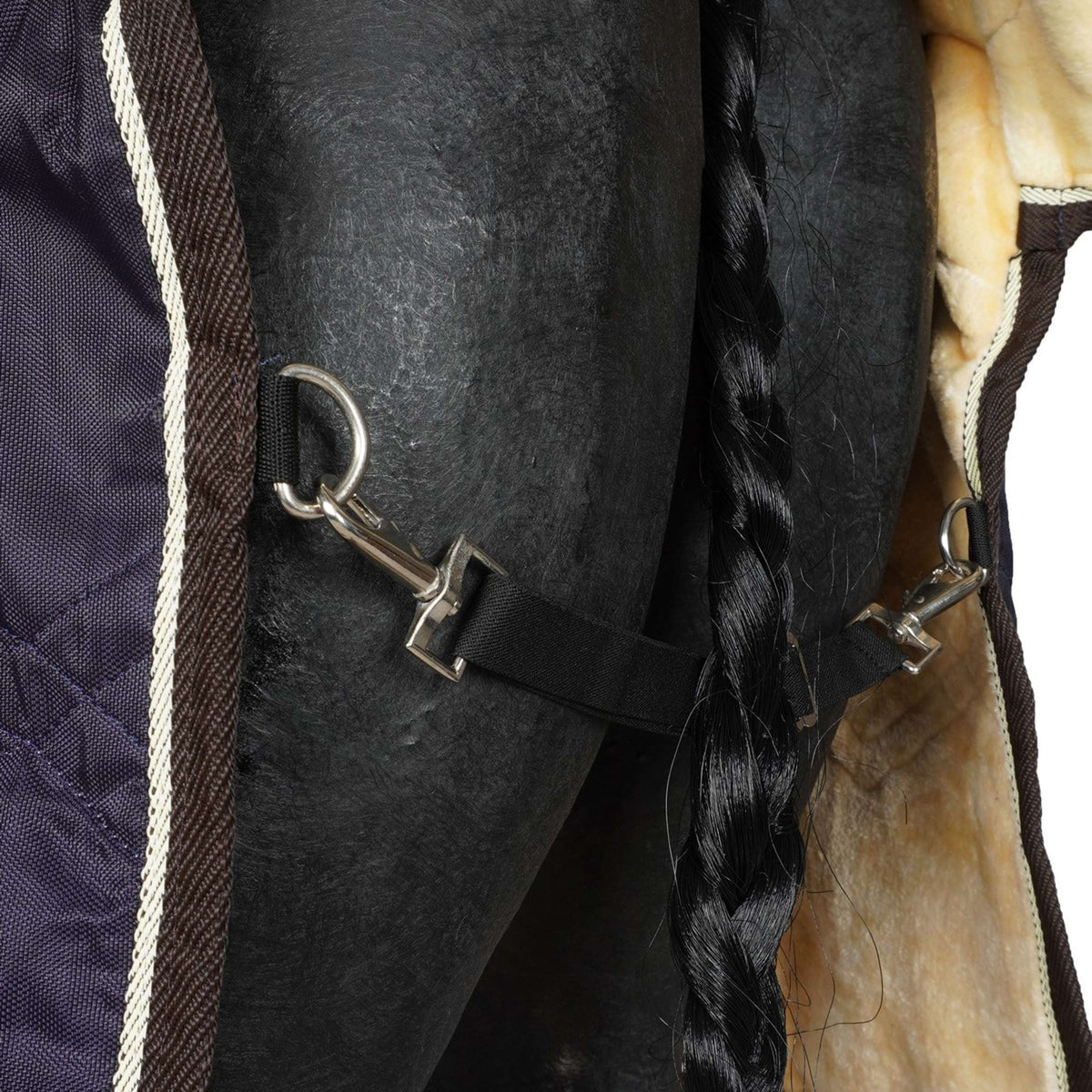 HORKA Manta de Establo Luxe con Cuello Azul