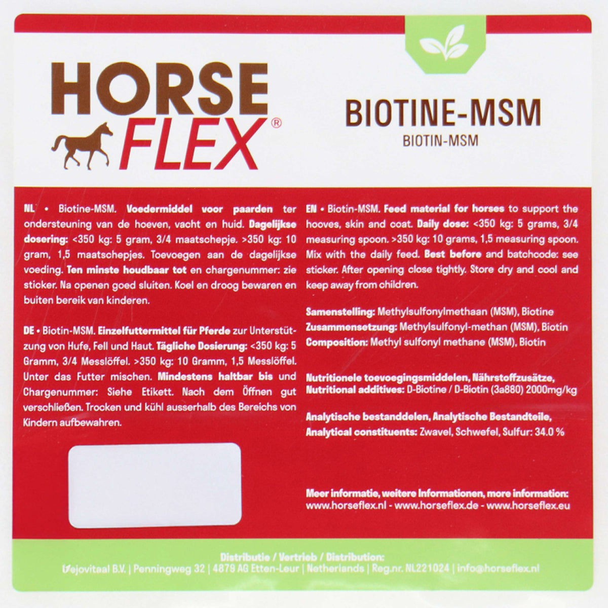 HorseFlex Biotine-MSM Relleno