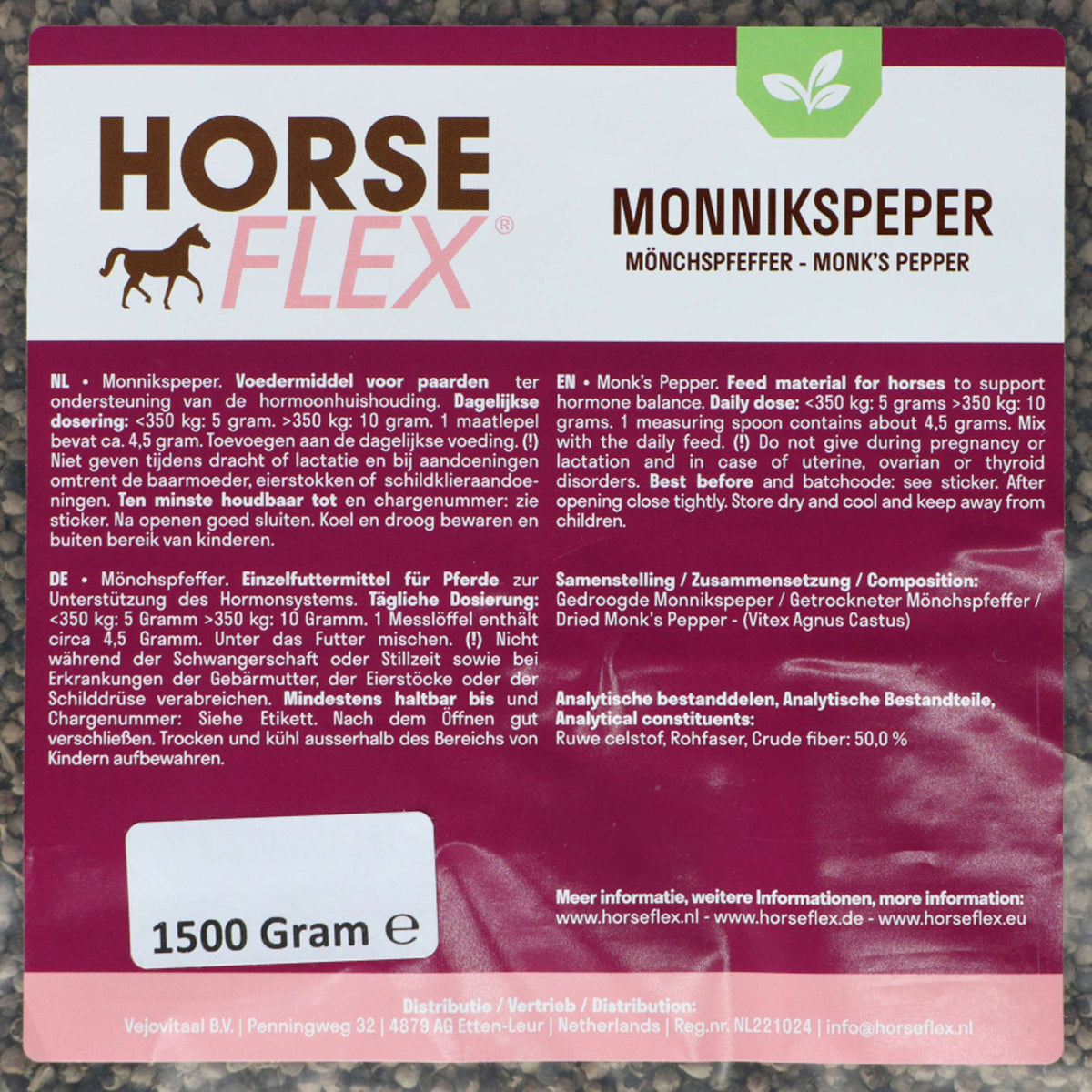 HorseFlex Pimienta de monje Relleno