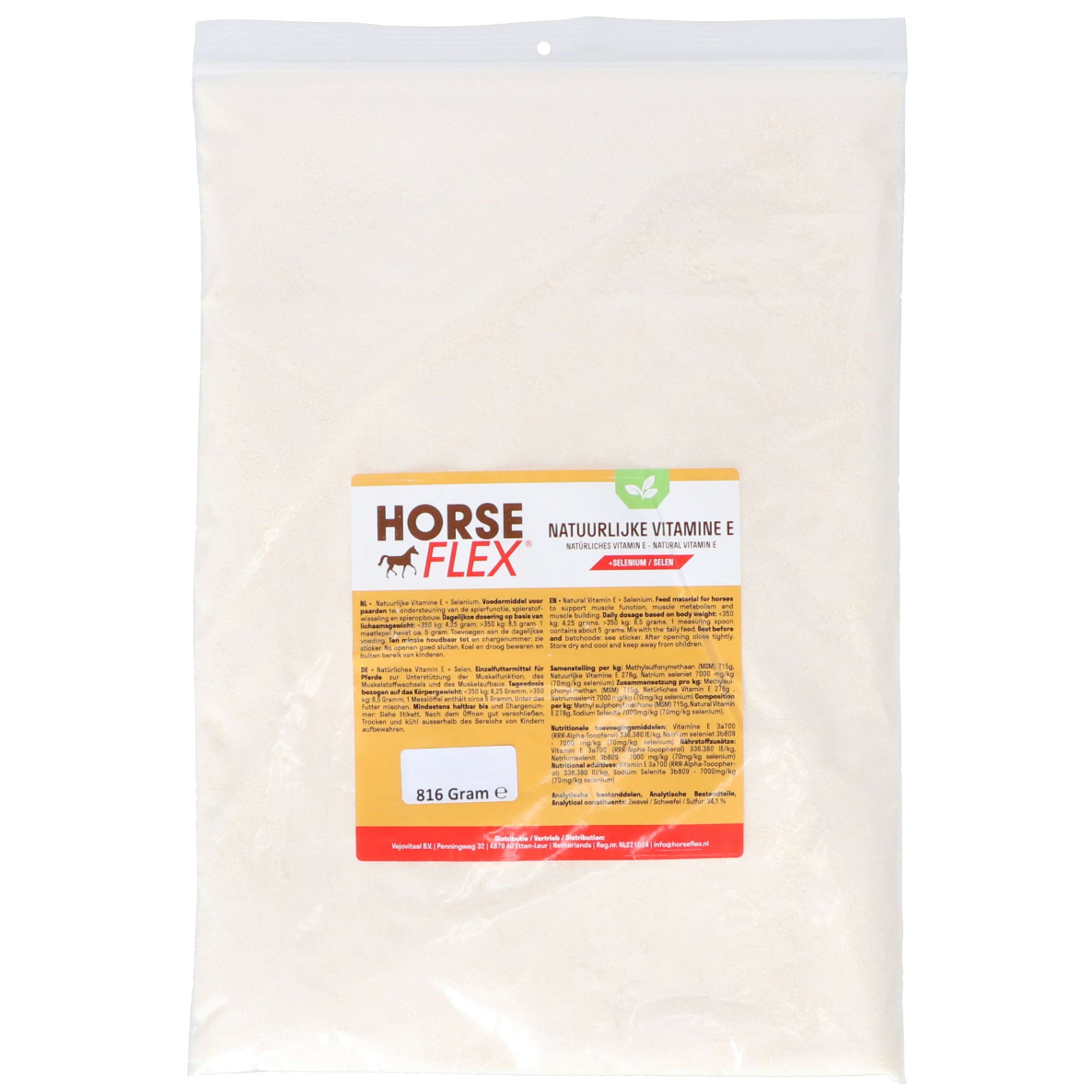 HorseFlex Natural Vitamin E + Selenio Relleno HorseFlex Natural Vitamin E + Selenio Relleno