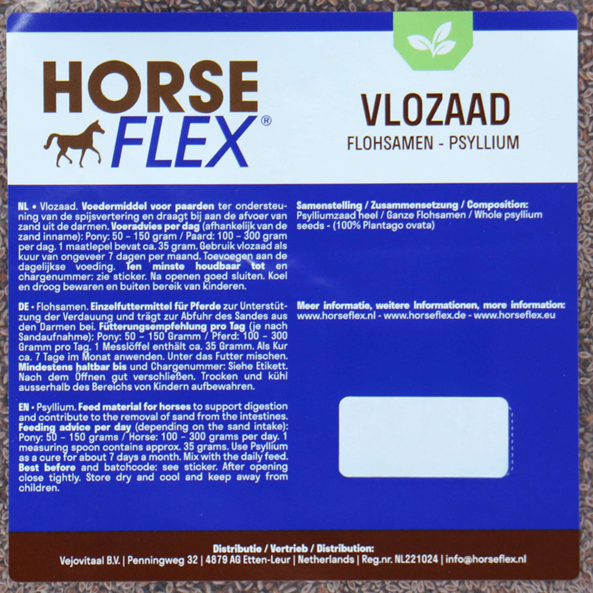 HorseFlex Cáscara de psyllium Relleno
