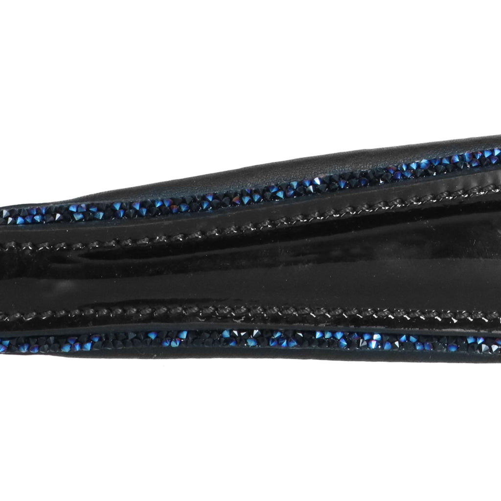 HB Cabezada Showtime Spanish: Adiestramiento Negro/Azul Marino Brillo