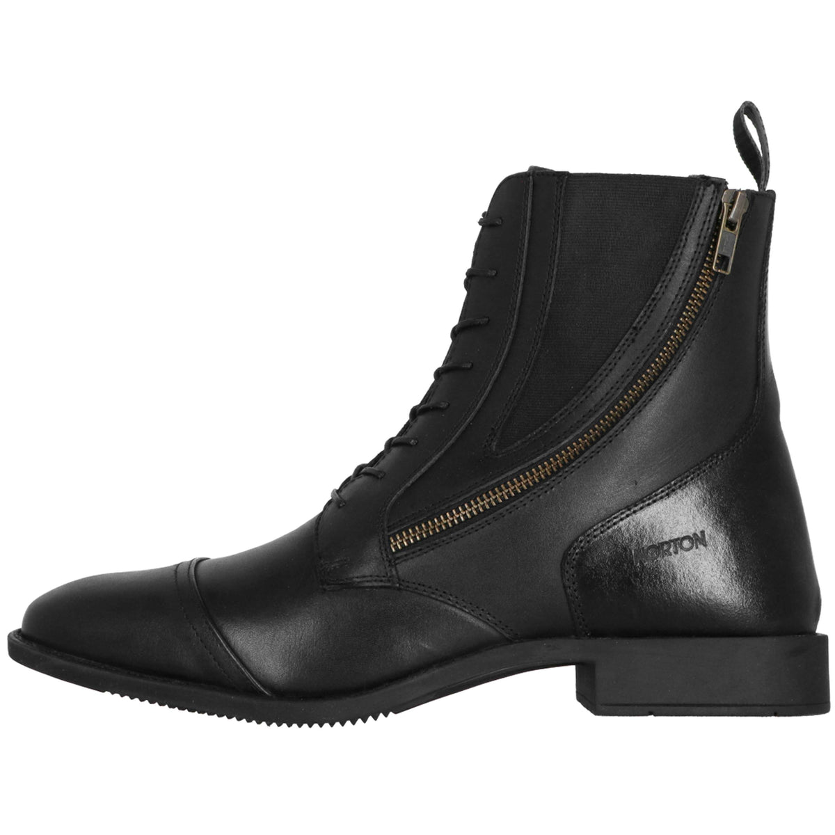 Norton Botines Metal Con cordones y cremallera Negro