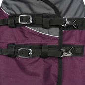 HKM Alfombra de Exterior Liberty 1200D For Spanish: Forro ligero Vino rojo<>Gris