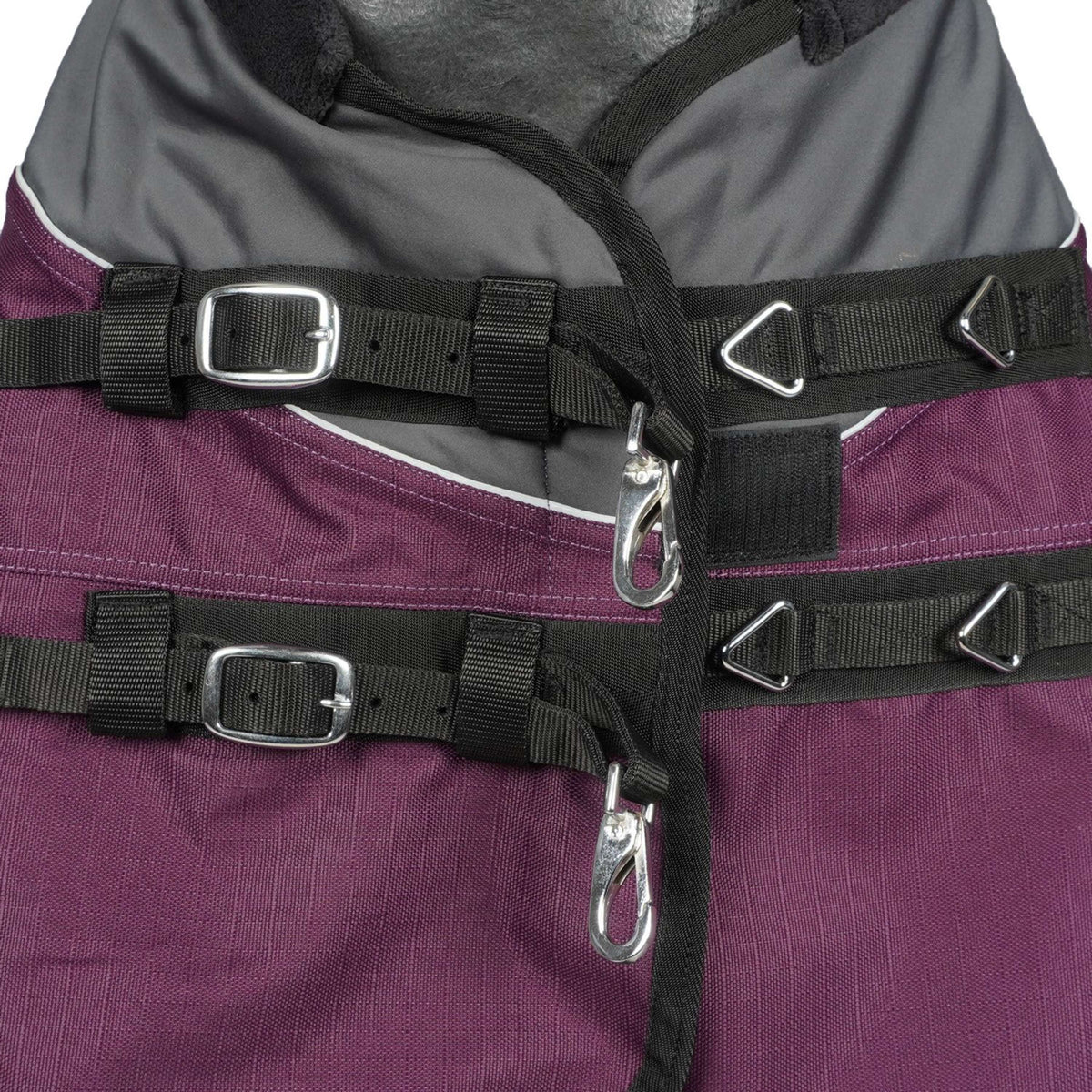 HKM Alfombra de Exterior Liberty 1200D For Spanish: Forro ligero Vino rojo<>Gris