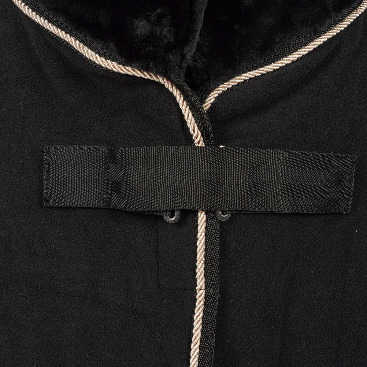 Waldhausen Manta de Forro Polar Modern Negro/Oro Rosa