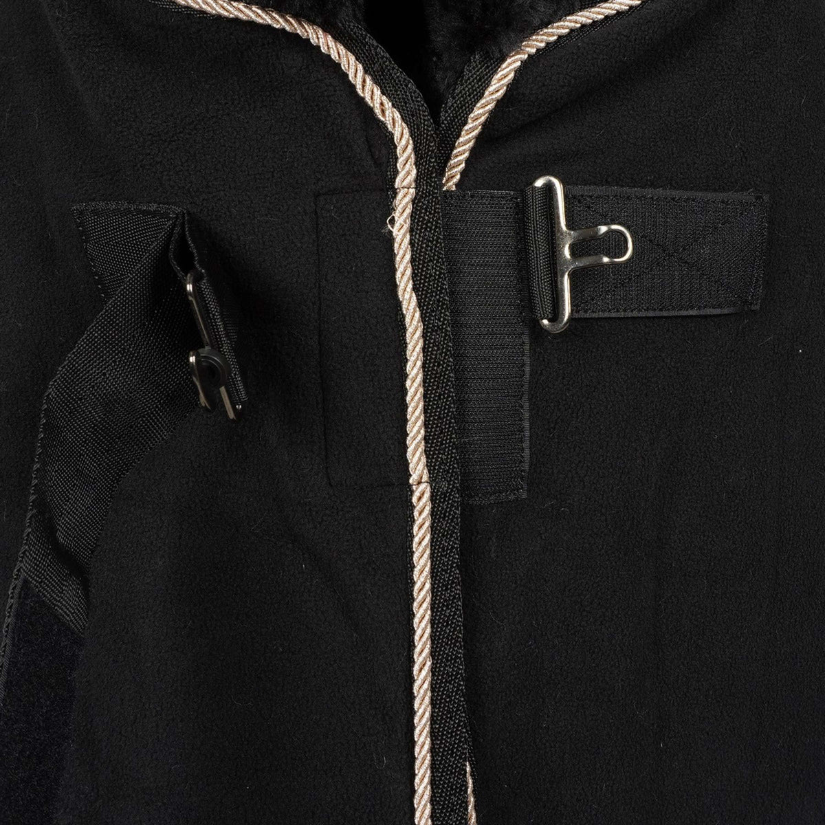 Waldhausen Manta de Forro Polar Modern Negro/Oro Rosa