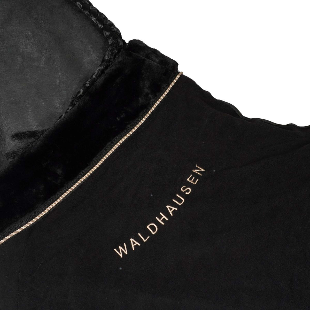 Waldhausen Manta de Forro Polar Modern Negro/Oro Rosa