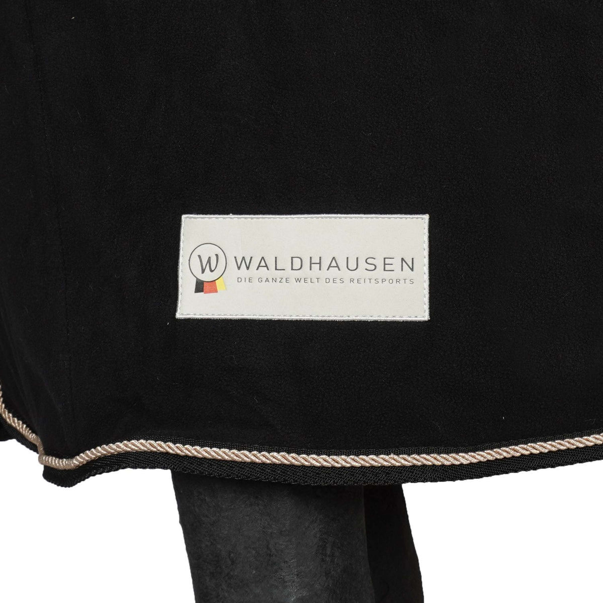 Waldhausen Manta de Forro Polar Modern Negro/Oro Rosa
