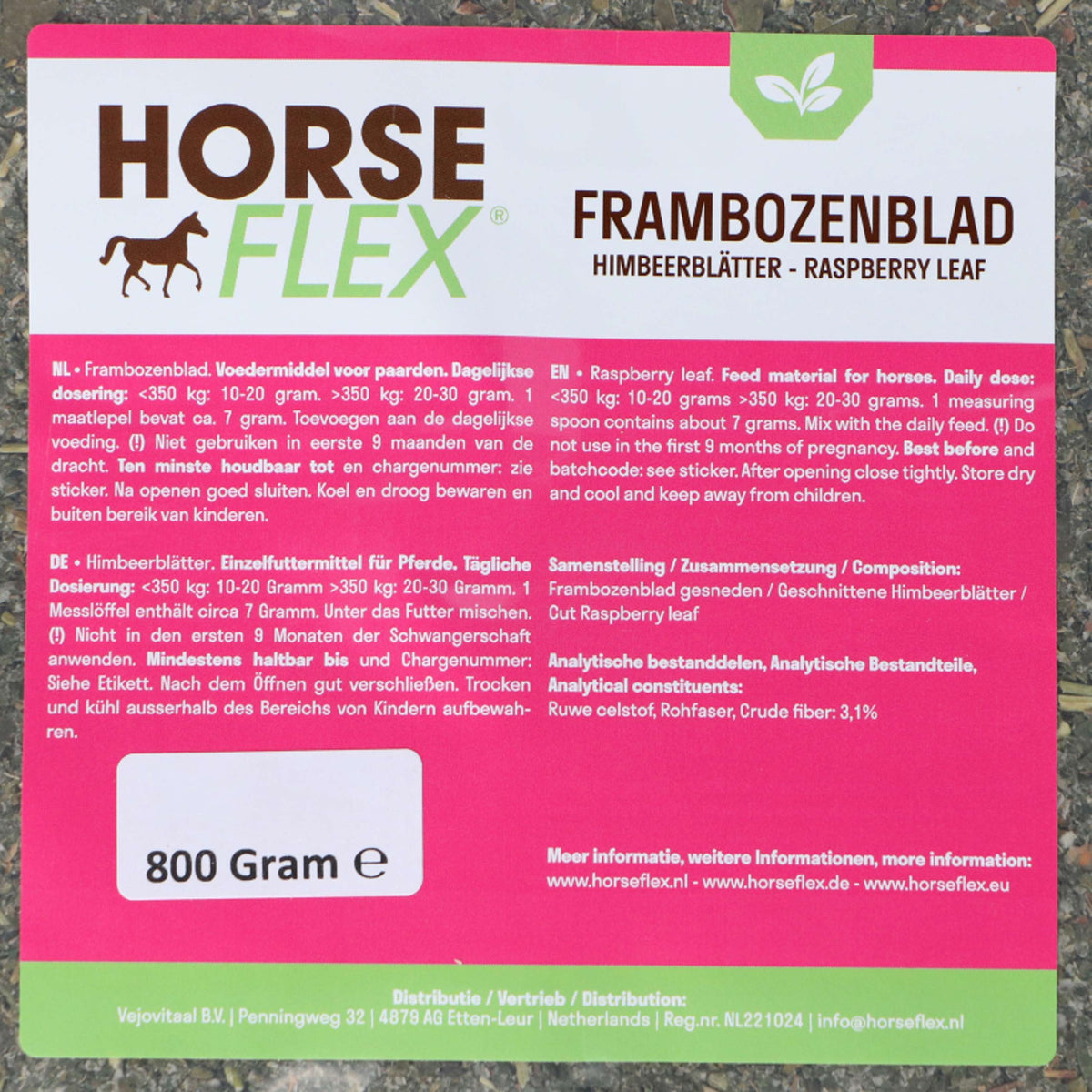 HorseFlex Hoja de Frambueso Relleno