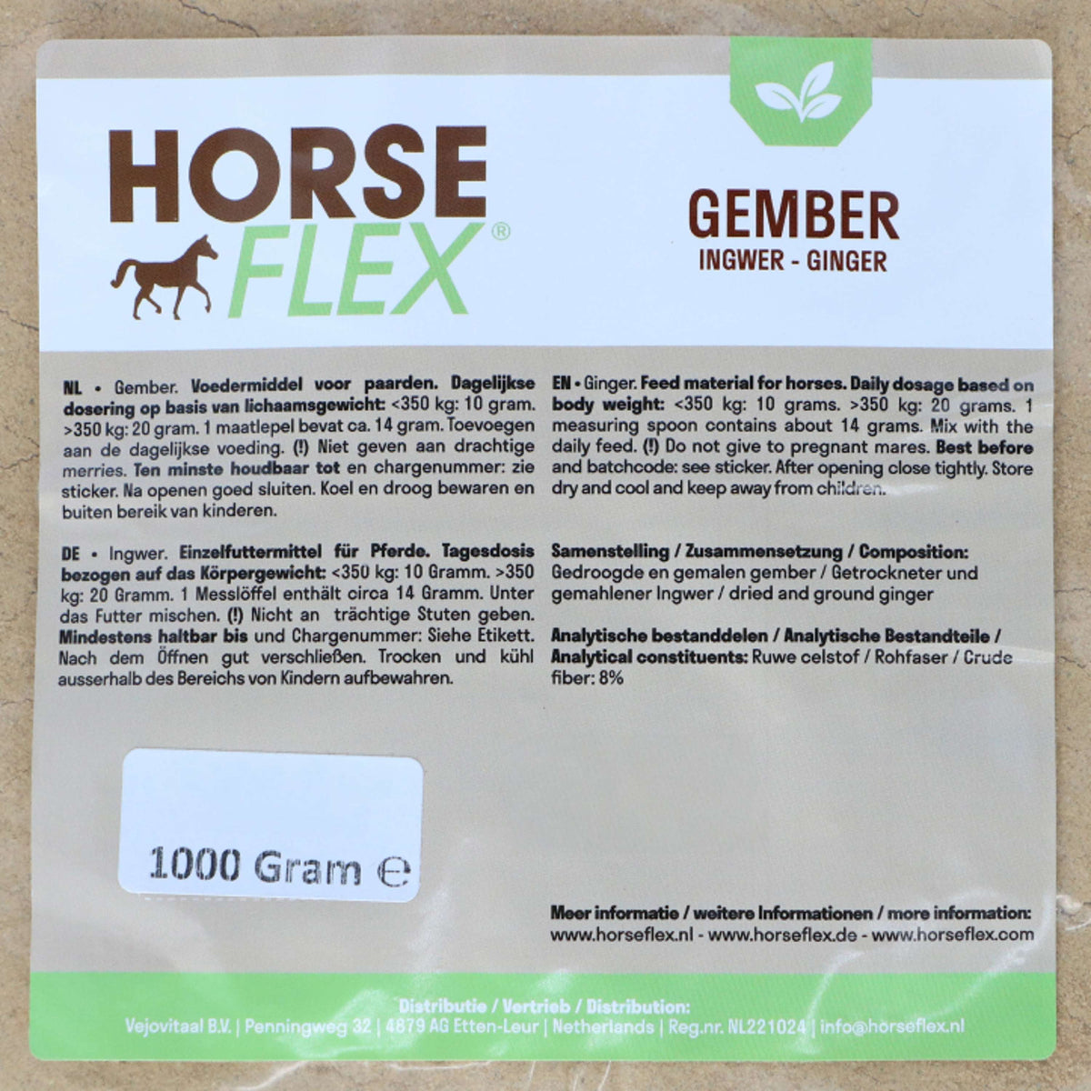 HorseFlex Jengibre Relleno