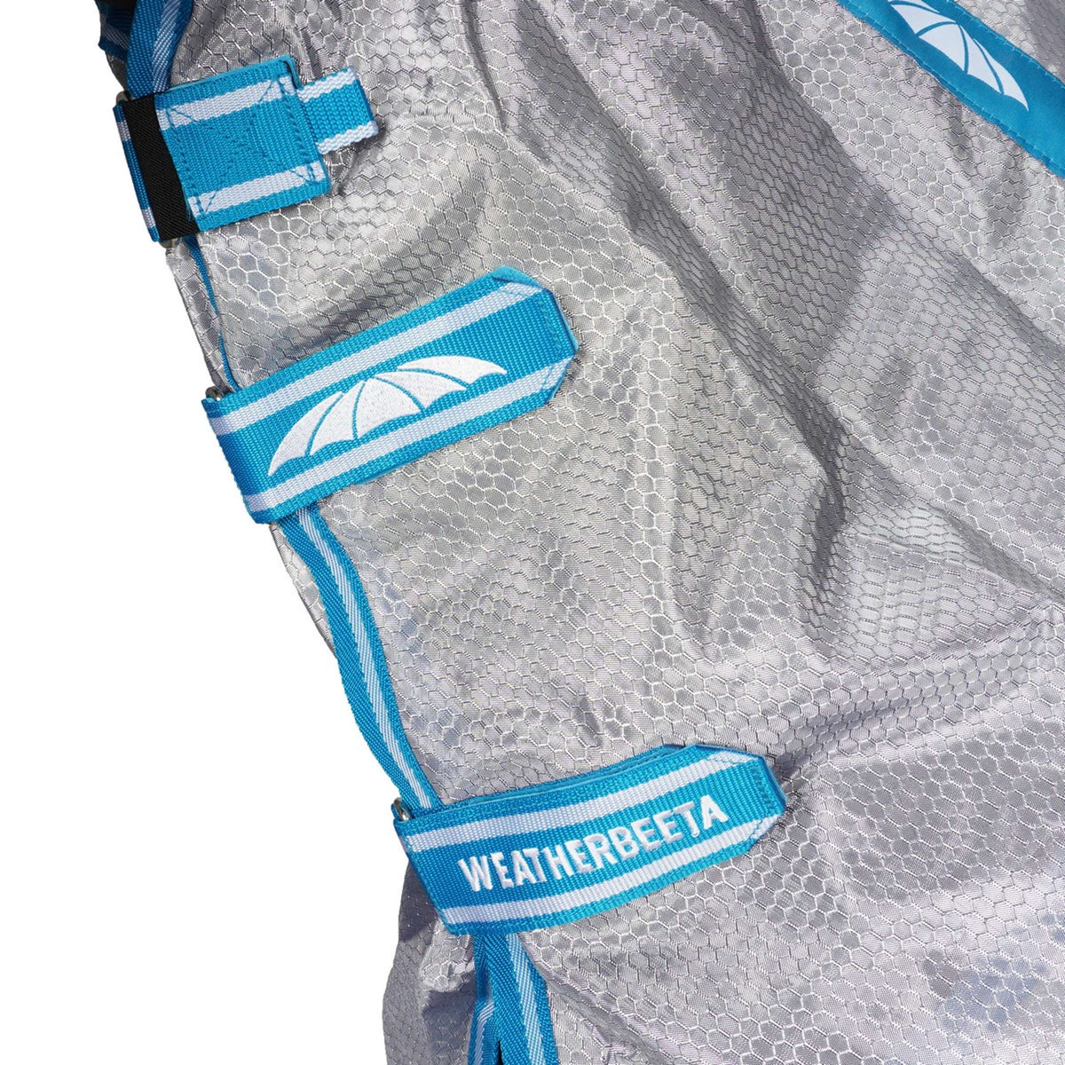 Weatherbeeta Manta Antimoscas Comfitec Hexi Shield Combo Neck Silver/Teal Blue