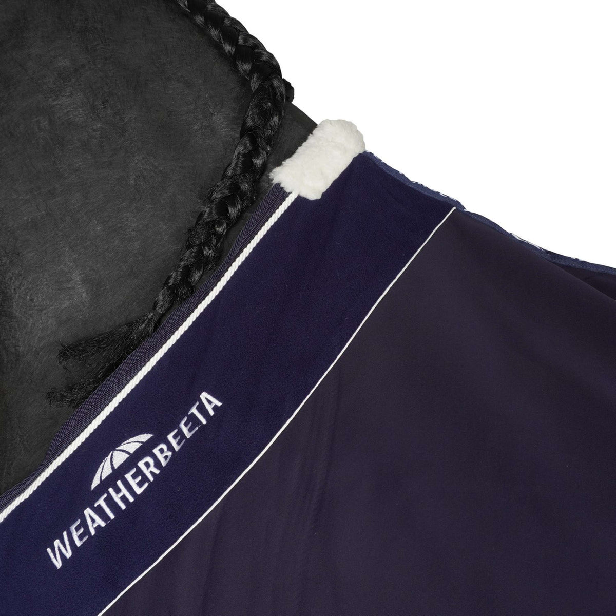 Weatherbeeta Manta de exhibición Opulence Standard Neck Marino/Blanco