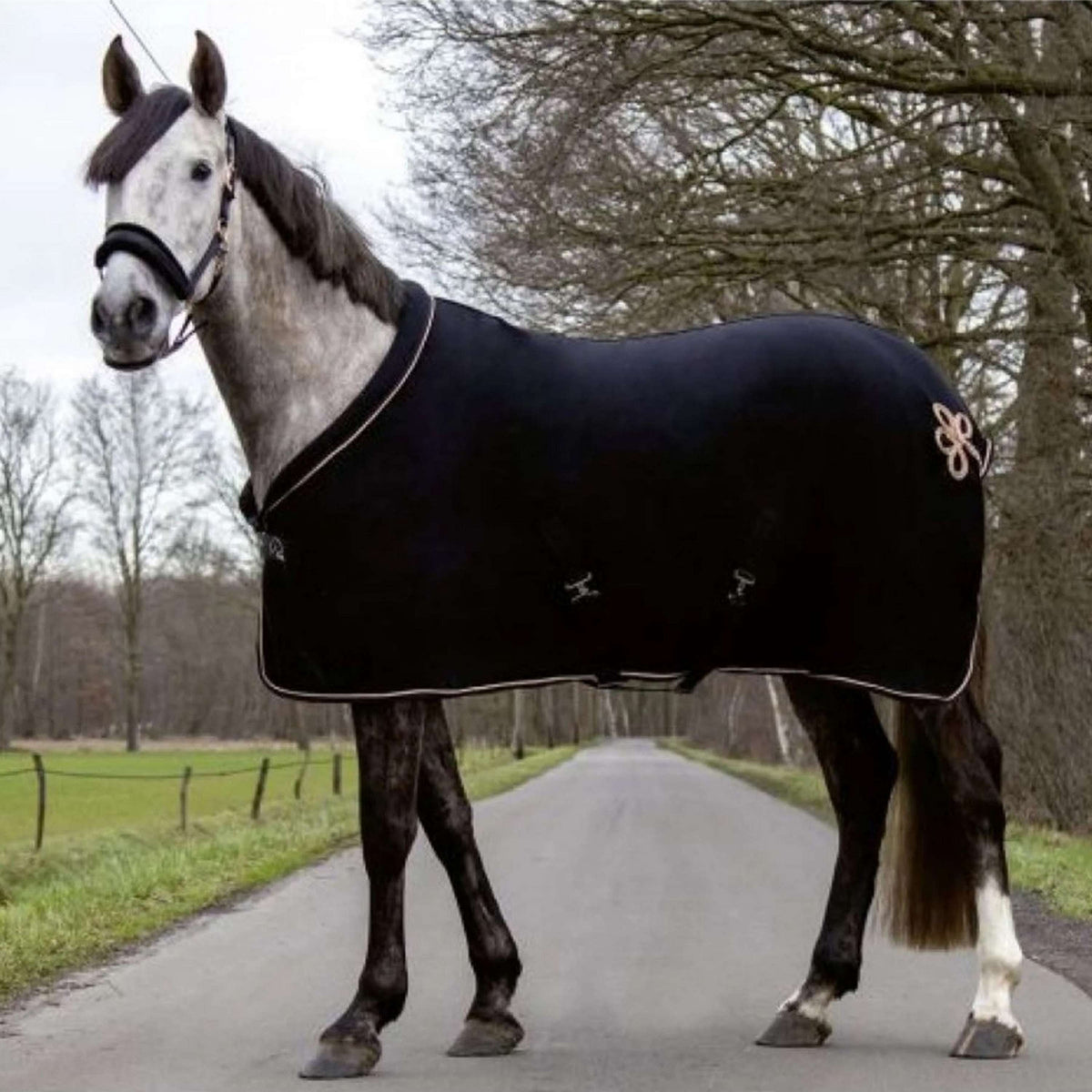 HKM Manta para el sudor Rosegold Glamour Negro/Oro rosa