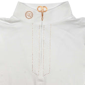 Rebel Camiseta de Competición Rosegold Crystals Blanco