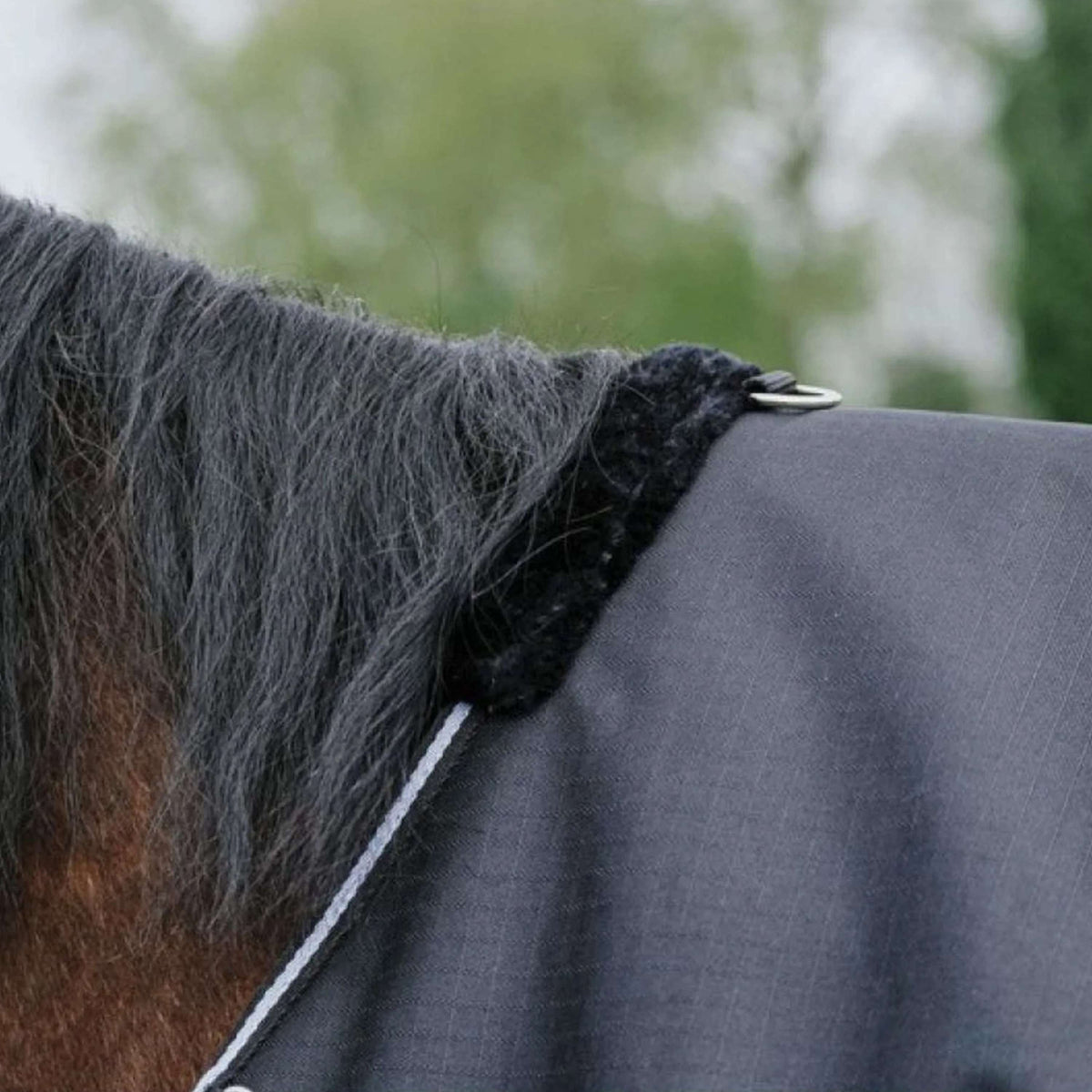 EQUITHÈME Alfombra de Exterior 600D Standard 300g Negro