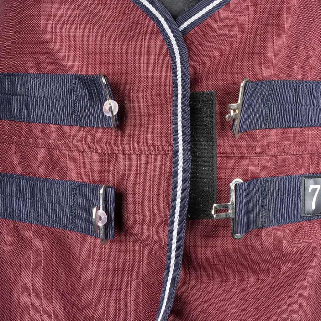 EQUITHÈME Alfombra de Exterior 1200D 0g High Neck Burdeos