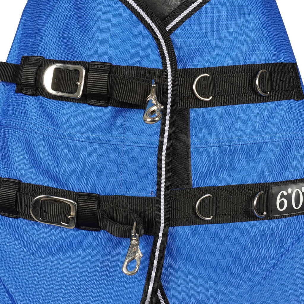 EQUITHÈME Alfombra de Exterior 1200D 0g Aisance High Neck Royal Blue