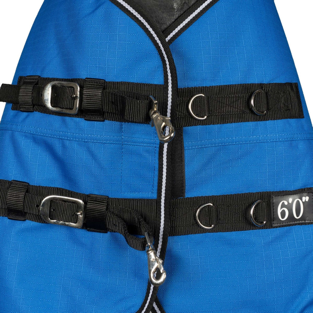 EQUITHÈME Alfombra de Exterior 1200D 300g Aisance High Neck Royal Blue