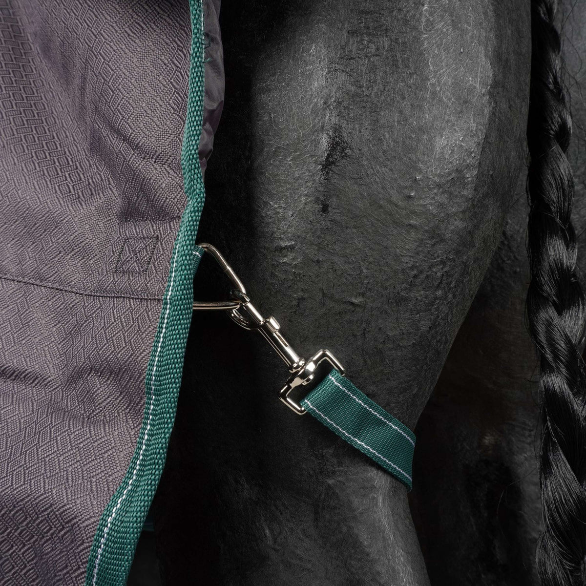 Weatherbeeta Manta de Invierno Comfitec Plus Dynamic II Detach-A-Neck Medium Grey/Dark Green/White