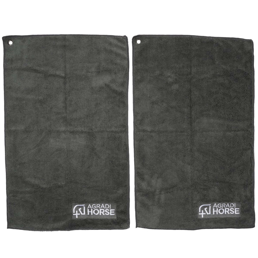 Agradi Horse Toalla Microfibre per Paar Gris