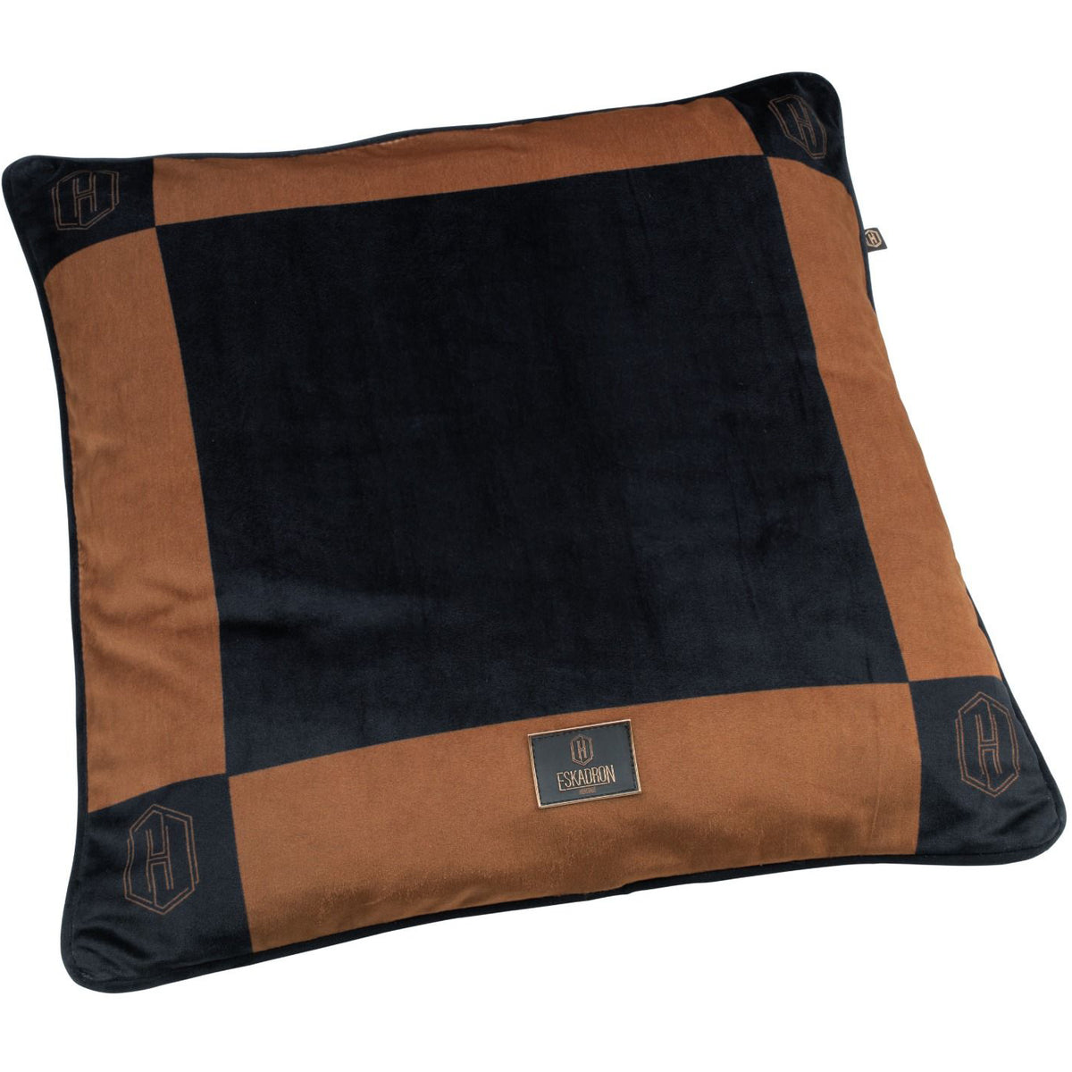 Eskadron Funda de Almohada Heritage Velvet Negro/Almendra